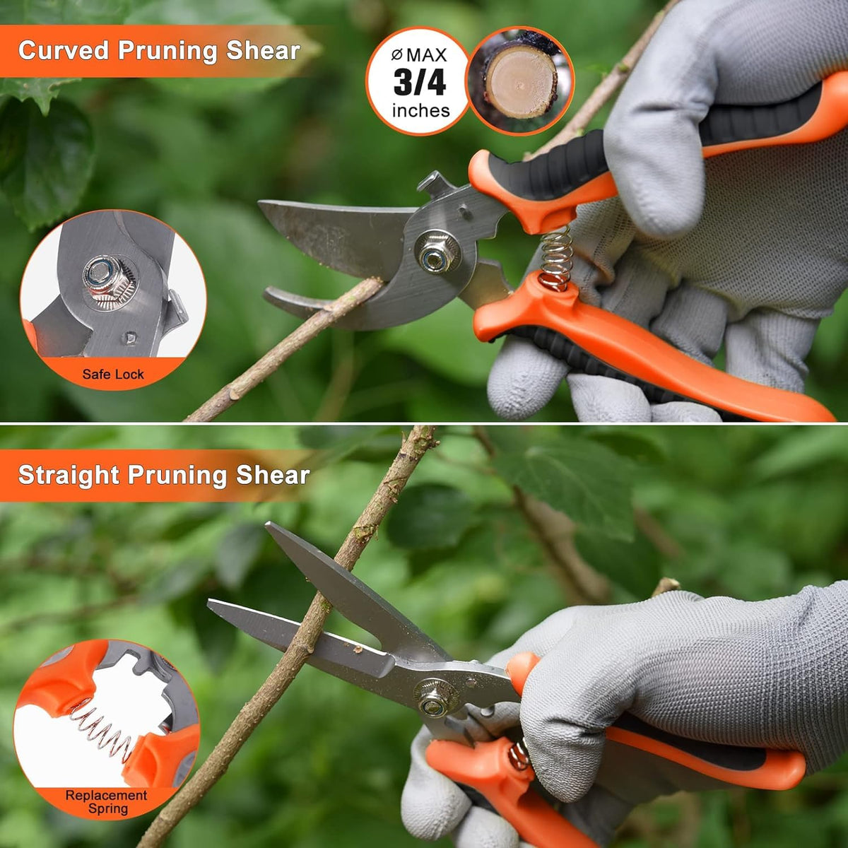 HASTHIP® 10Pcs Gardening Tools Set - Heavy Duty Stainless Steel - Gardening Tools Kit for Home Garden - Plant Cutter for Home Garden - Manual Planting Tools with Tool Bag - Suitable for Patio & Lawn