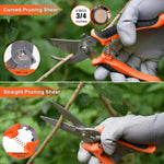 HASTHIP® 10Pcs Gardening Tools Set - Heavy Duty Stainless Steel - Gardening Tools Kit for Home Garden - Plant Cutter for Home Garden - Manual Planting Tools with Tool Bag - Suitable for Patio & Lawn