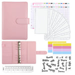 HASTHIP A6 PU Leather Binder Organizer Set for Budgeting with 6 Ring Refillable Design and 8 Cash Envelopes
