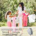 HASTHIP Retractable Clothesline for Indoor and Outdoor Drying with 39ft PVC Line and Wooden Clips | Supports 30lbs