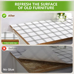 HASTHIP Cabinet Liner Mat for Shelves and Drawers with Anti Slip Check Pattern | 45cm x 300cm Waterproof PVC Sheet