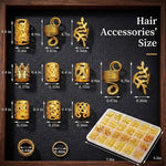HASHITP 220-Pc Gold Hair Jewelry for Braids