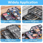 HASTHIP Desk Organizer Case for Home and Office with 3 Tier Stackable Compartments | ABS Storage Box