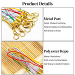 HASTHIP Lobster Clasp Lanyard Loops for DIY Crafts with Golden Clasps 100 pcs 2.6 in Nylon