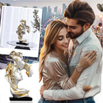 HASTHIP Kiss Couple Love Statue for Home and Office Decor with Natural Resin Craftsmanship | Romantic Gift for Couples and Friends