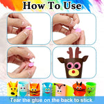 HASTHIP Googly Eyes for Crafts with Self-Adhesive Wiggle Design 1500pcs Assorted Colors and Sizes