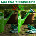 HASTHIP Watering Can Rose Head 2 Pcs for Garden Use with Twist Lock Fit | Stainless Steel and PP Sprayer Nozzle Green