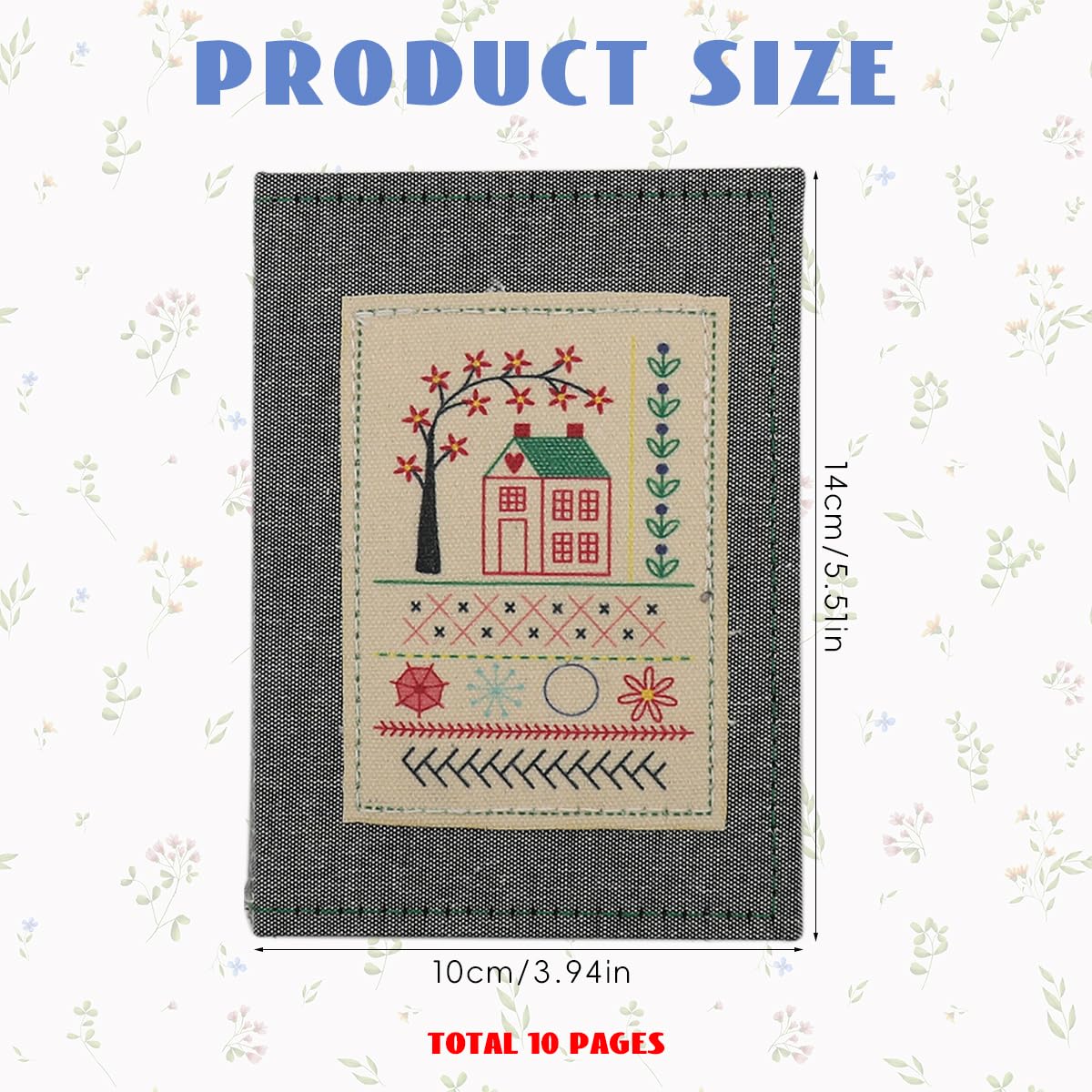 HASTHIP Embroidery Stitch Fabric Book for DIY Learning with Visual Samples | Ideal for Beginners and Experts