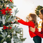 HASTHIP Christmas Tree Ornaments for Home Décor featuring 60pcs 10.24in Snow Dusted Pine Branches