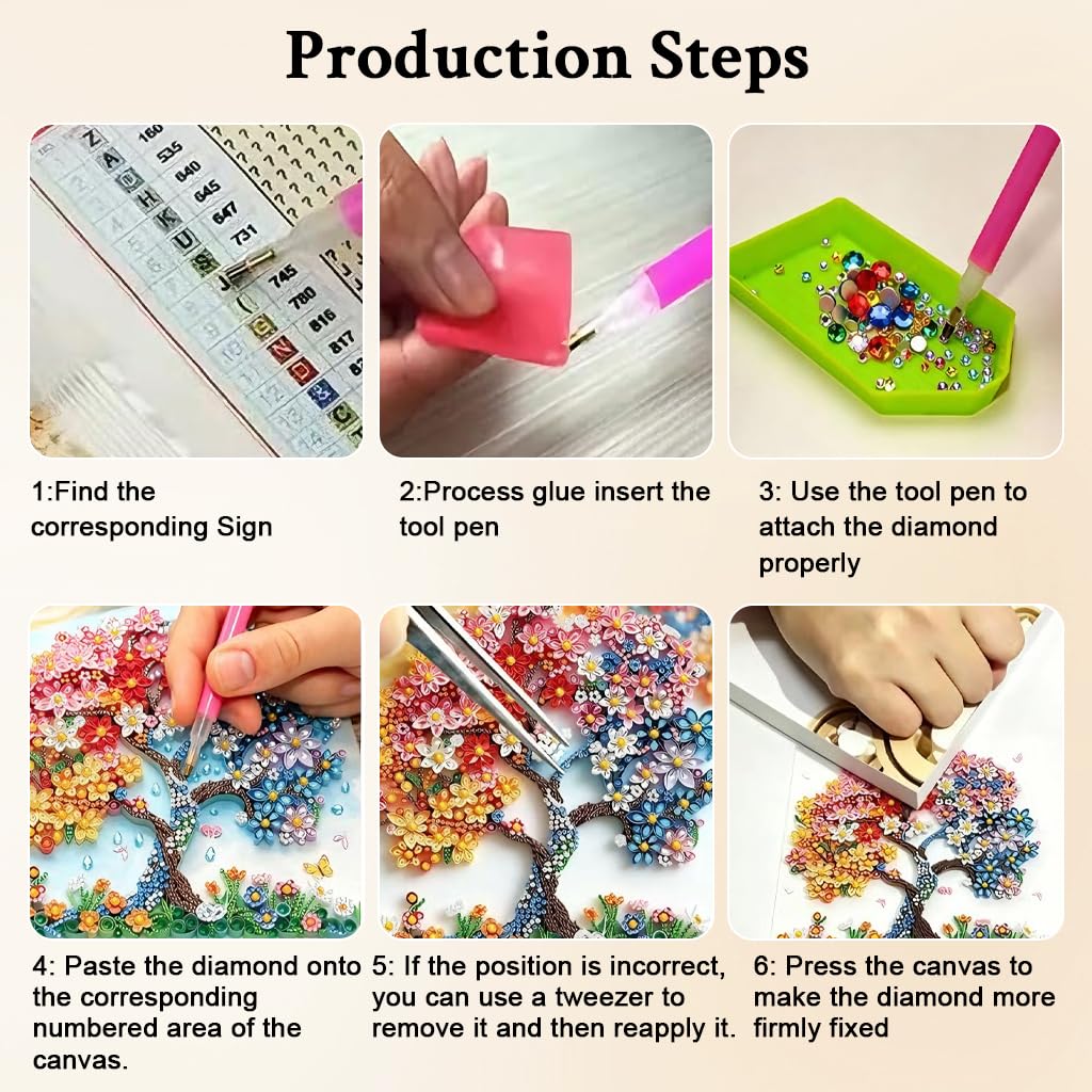 HASTHIP® Flower Tree Diamond Painting Kit