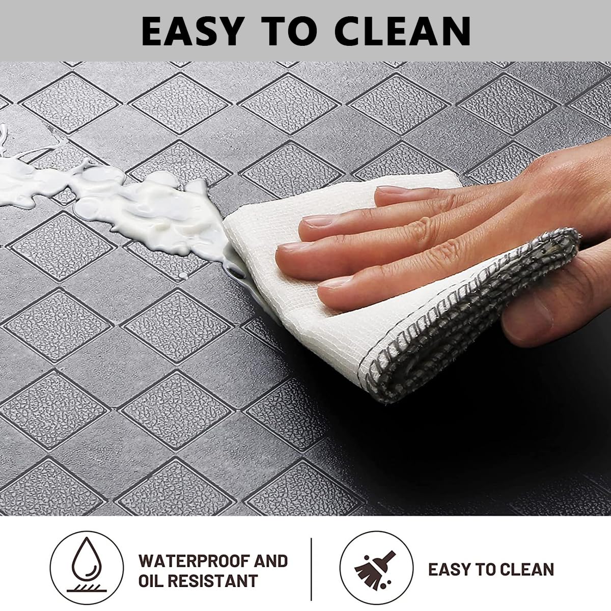 HASTHIP Anti Fatigue Mat for Kitchen and Office with Non Slip Surface 17 x 28 in Grey