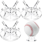 HASTHIP® 4 Pcs Acrylic Small Ball Stand Holder Sport Ball Display Rack Baseball Display Stand for Baseball Golf Softball Tennis Spheres-Transparent