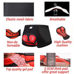 HASTHIP® Pantalones Cortos de Ciclismo para Hombre y Mujer con Acolchado 3D de Gel y Espuma,Antideslizantes,Transpirables Secado Rápido Ropa Interior Deportiva para Bicicleta Negros (M)