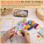 HASTHIP® DIY Crochet Kit Set of 4Pcs DIY Crocheting Coasters Material Kit Floral Croch