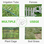 HASTHIP Landscape Staples for Garden and Lawn Use with 50 Pcs 6 in U Shape Steel Pegs