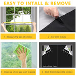 HASTHIP Blackout Window Shade for Car and Home with Self Adhesive Hook and Loop | 1.45x2m UV Protection 420D Oxford Cloth