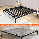 HASTHIP Mattress Stoppers for Bed Frame with Adjustable Screw Fixed Holders | 6Pcs Metal Non Slip Panels