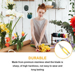 HASTHIP Garden Scissors for Pruning and Harvesting with Spring Loaded Mechanism and Rubberized Handle