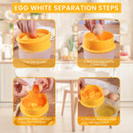 HASTHIP Egg Separator for Baking with Built In Cracker Tool and Easy Pour Storage Box
