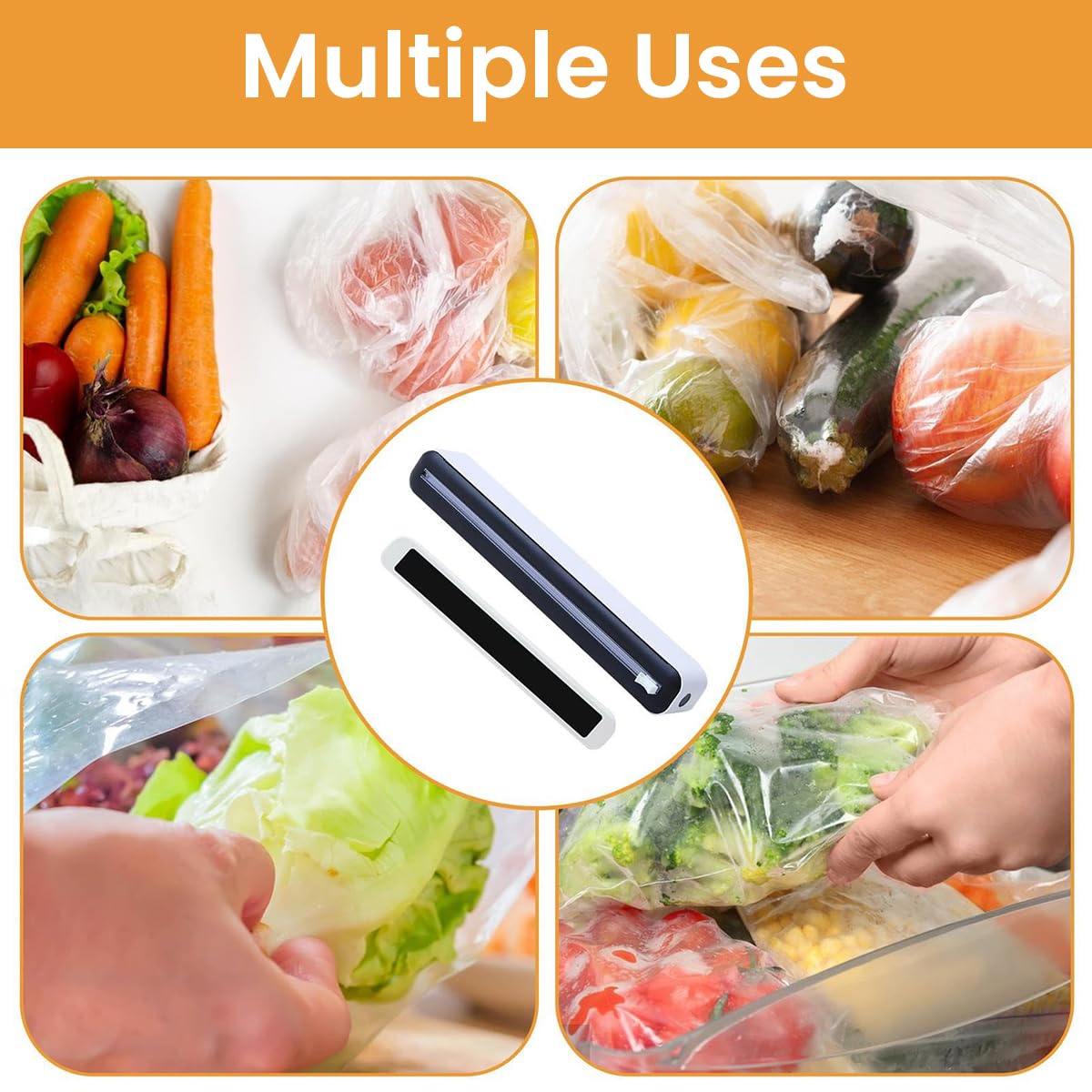 HASTHIP Food Film Roll Dispenser for Kitchen with Bi Directional Cutter and Magnetic Base | Fits 11.81 Width Rolls