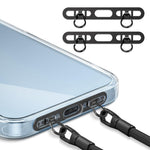 HASTHIP® Universal Metal Phone Tether Tab with Lanyard Patch, Anti-Theft Strap Connector for iPhone Samsung Huawei Pixel, Durable Case Anchor Accessory for Travel Hiking