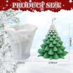 HASTHIP Christmas Tree Silicone Resin Art Mold for DIY Crafts featuring 85x84mm Flexible Non Stick Design | Ideal for Soap Candle and Holiday Décor