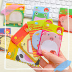 HASTHIP Sticky Notes for School and Office featuring 24 Packs 8 Cartoon Animal Designs | Self-Adhesive Removable Pads for Kids and Adults