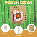 HASTHIP Crochet Blocking Board Set for Granny Squares with 4in Steel Pins and Yarn Needles