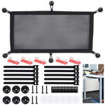 HASTHIP Under Desk Organizer Mesh Net for Cable Management featuring Six Drawstrings and 20x10 in Nylon Storage | Ideal for Home Office