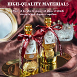 HASTHIP Mini Champagne Bottle Gift Boxes for Party Favors with Ribbon Decoration 6 Pcs 4.5x11.5cm Clear Glass | Weddings and Celebrations
