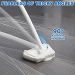HASTHIP Bathtub Scrub Brush for Kitchen and Bathroom with 22 in Handle & 3 Refills | Trapezoidal Sponge Design