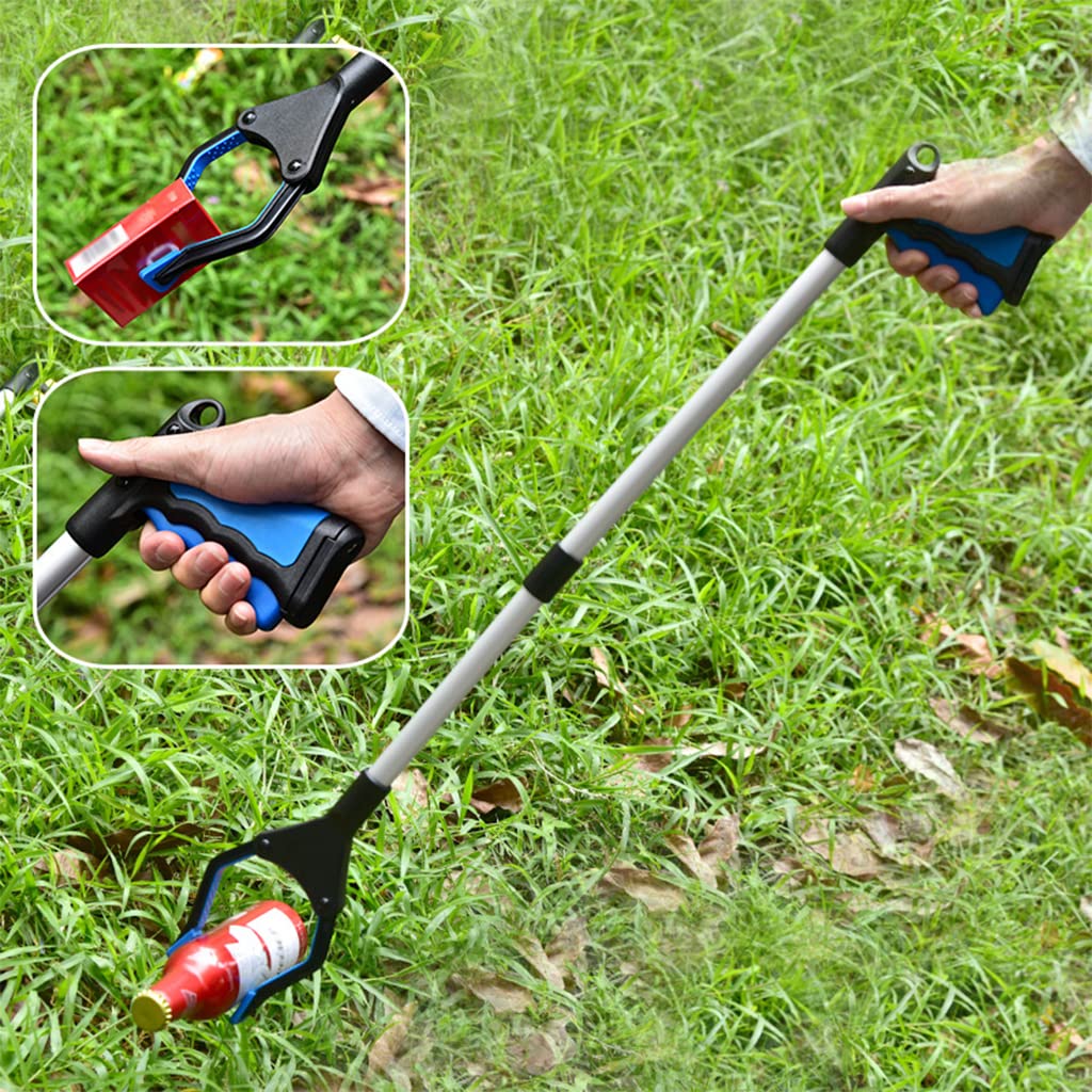 HASTHIP Litter Picker for Rubbish Pick Up featuring Dual Claw Anti Slip Grip 80cm Aluminum Alloy | 3PCS