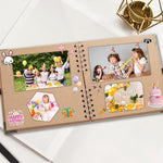 HASTHIP Scrapbook Album 8x8 with 60 Blank Pages for DIY Art and Baby Milestone Memories | 3PCS