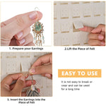 HASTHIP Felt Hanging Earring Organizer for 150 pairs with 22.5x13.6 in Wall Display | White