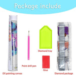 HASTHIP Butterfly 5D Diamond Painting Kit for DIY Home Wall Decor with Tools Blue Purple 14x14 in 3 pcs