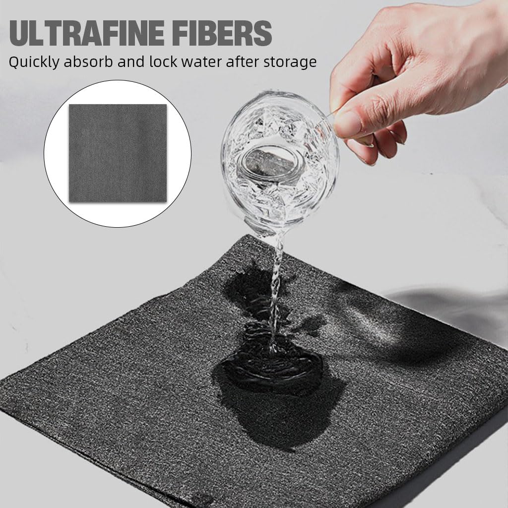 HASTHIP Magic Cleaning Cloth for Windows and Glass 5Pcs 30x30cm | Thickened Microfiber Grey