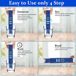 HASTHIP TDS Meter for Pool and Drinking Water with 0-9990ppm LCD Display and Alloy Probes