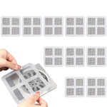 HASTHIP Disposable Shower Drain Hair Catcher for Bathroom and Kitchen | 10 Pack 4 x 4 in Mesh Stickers with Waterproof Adhesive