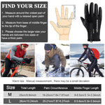 HASTHIP® PU Winter Gloves for Men, Leather Gloves for Men, Winter Warm Touchscreen Thermal Fleece Lined Cycling