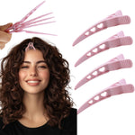 HASTHIP® Clips de Volumen de Cabello,4 Piezas Pinzas Voluminizadoras para Mujeres,Herramienta Elevación Raíz sin Marcas Pinzas para Flequillo Esponjoso y Aspecto Natural (Rosa)