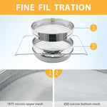 HASTHIP Honey Strainer for Beekeeping and Kitchen Use featuring 40 and 60 Mesh Double Sieve 304 Stainless Steel