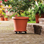 30cm Plant Pot Stand with Wheels, Thicken Heavy Movable Round Plant Caddy and Multipurpose Trolley for Plant Pot, Cylinder