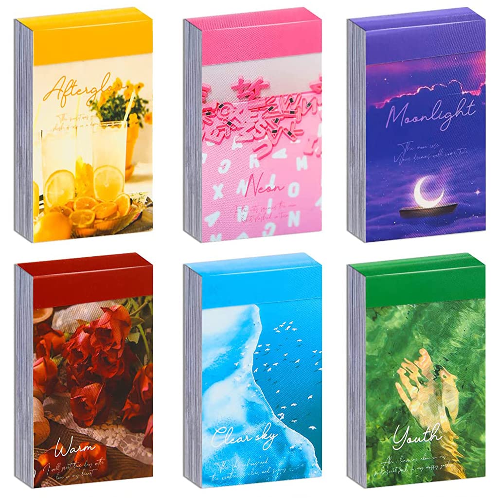 HASTHIP Washi Sticker Set for Scrapbook and Journals with 300 Sheets and Self Adhesive Paper | 6 Themed Books for DIY Crafts