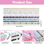 HASTHIP Origami Art Papers for Lucky Star Making with 2160 pcs 4 Kawaii Designs | 8.66 in Sheets