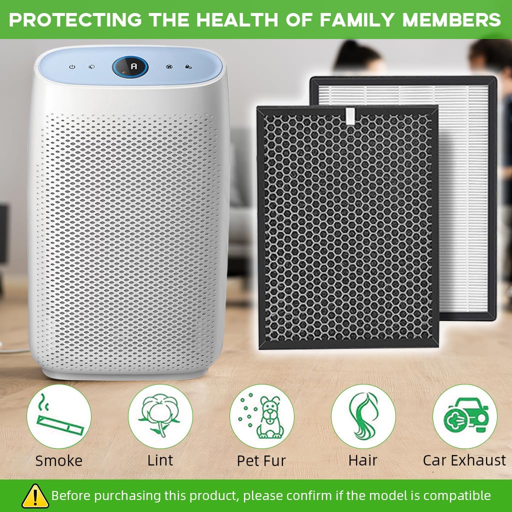 HASTHIP Air Purifier Filter Set for Philips FY1410 and FY1413 with Dual Filtration | 2Pcs Replacement Filters