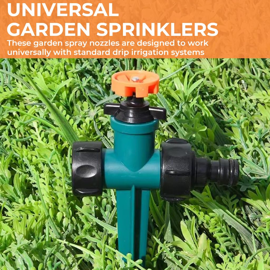 HASTHIP Garden Sprinkler Mist Spray Nozzles 10 Pcs for Drip Irrigation with 360° Rotating Heads