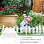 HASTHIP Garden Fence Border for Outdoor Decoration with Connectable Design 63x34cm PVC White Panels | Easy Installation for Lawn and Pathway Edging