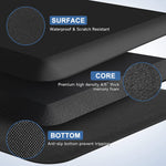 HASTHIP Kitchen Mats for Floor featuring Anti Slip Texture and Ergonomic Support 17 x 28 in Black
