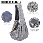 HASTHIP® Bolsa Transportadora para Perros y Gatos Pequeños, Mochila Plegable de Viaje con Correa Ajustable, Transpirable, Portátil y Duradera para Mascotas de hasta 6kg