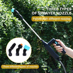 HASTHIP USB Water Sprayer for Gardening with 3 Nozzles and 16.4ft Pipe | 2400mAh Rechargeable